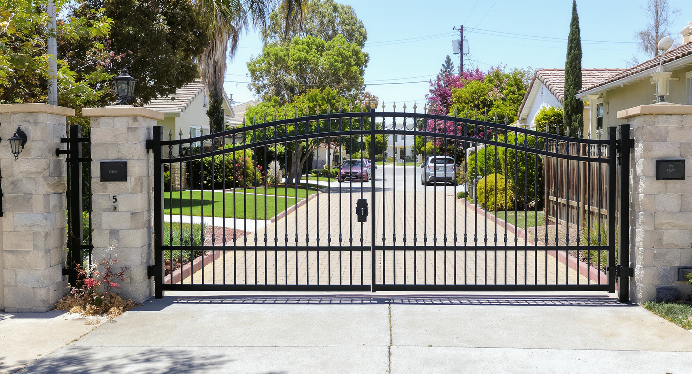 Ornamental Iron Gate Installation in Vernon
